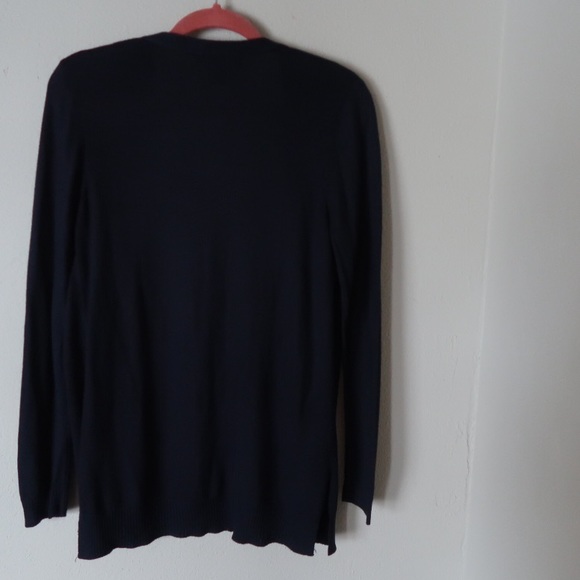 89th & Madison navy blue cardigan bling sweater - Picture 3 of 7
